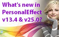 What's new in PersonalEffect v13.4 and v25.0